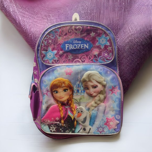 Disney Other - NEW Disney Frozen Kids School Backpacks Multi Pockets Purple/Pink Small/Medium